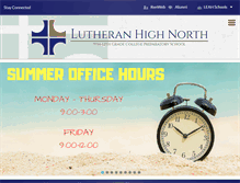 Tablet Screenshot of lutheranhighnorth.org